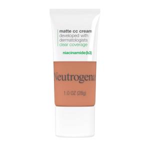 image:imageNeutrogena Clear Coverage Flawless Matte CC Cream FullCoverage Color Correcting Cream Face Makeup with Niacinamide b3 Hypoallergenic Oil Free amp Fragrance Free Shell 1 oz75 Ginger