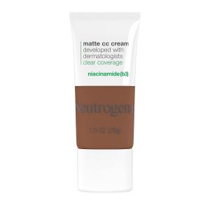 image:imageNeutrogena Clear Coverage Flawless Matte CC Cream FullCoverage Color Correcting Cream Face Makeup with Niacinamide b3 Hypoallergenic Oil Free amp Fragrance Free Shell 1 oz90 Cinnamon