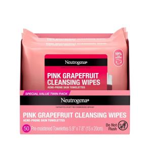 image:imageNeutrogena Makeup Remover Cleansing Towelettes Pink Grapefruit 25 Count Twin Pack