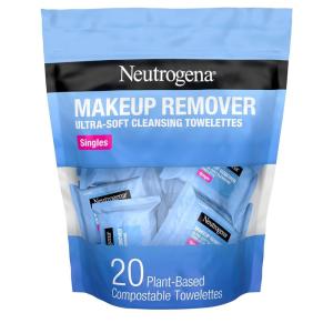 image:imageNeutrogena Makeup Remover Wipes Daily Single Face Cleansing Towelettes Makeup Removing Cleansing Wipes Removes Dirt amp Oil AlcoholFree Face Towelettes 20 ct20 Count Pack of 1